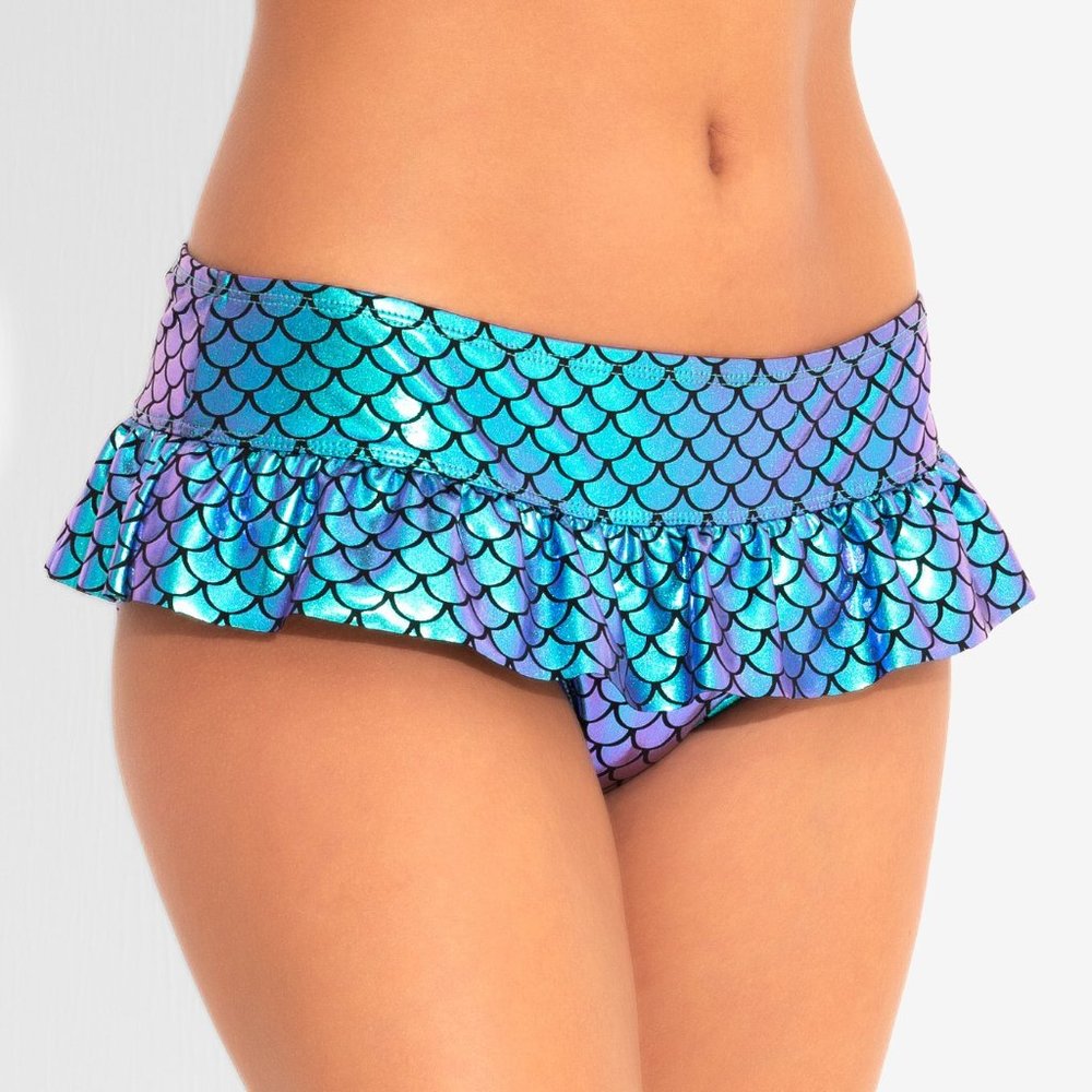 NWT Little Mermaid Scale Print Ruffle Swim Bottoms